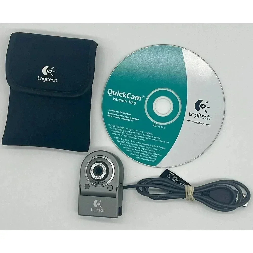 Logitech USB Webcam V-UBG35 Right Light 2 Right Sound, Case & Software Tested